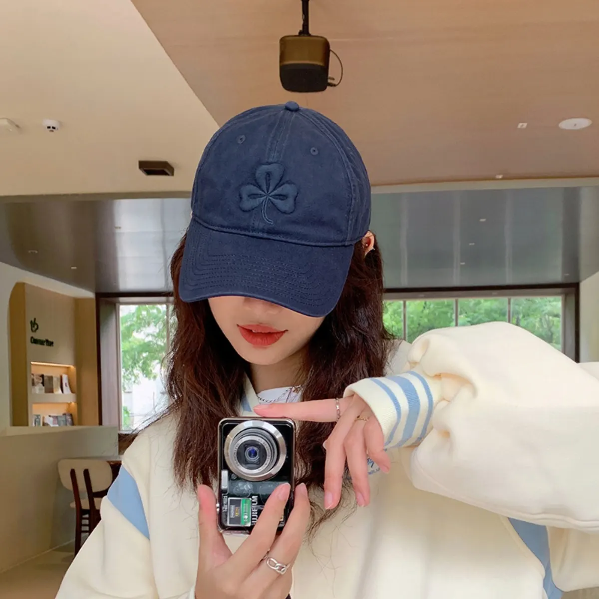Clover Embroidered Baseball Cap